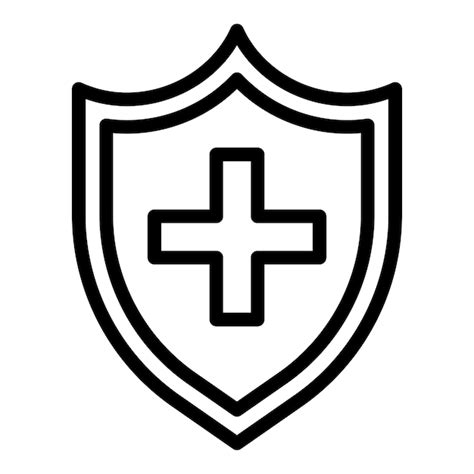 Premium Vector Medical Health Protection Shield With Cross