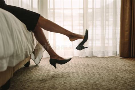 Woman Kick Off Her Shoes Stock Image Image Of Drop Image 36331051