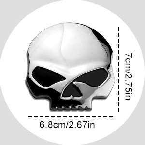 D Metal Skull Car Sticker Motorcycle Stickers Cm Skull Emblem