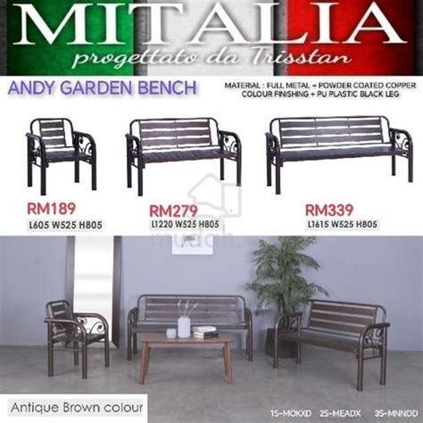 Quality Garden Bench Chair Bangku Besi Berkualiti Furniture