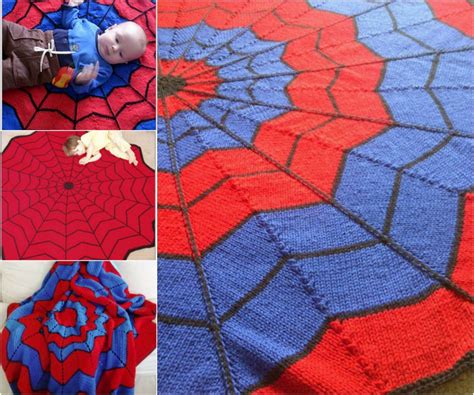 Spiderman Knitted Blanket Free Pattern The Whoot Spiderman Blanket