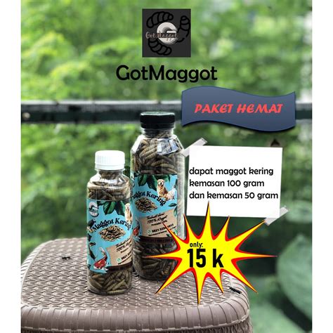 Jual PROMO Paket Hemat Maggot BSF Kering Kualitas A Untuk Makanan