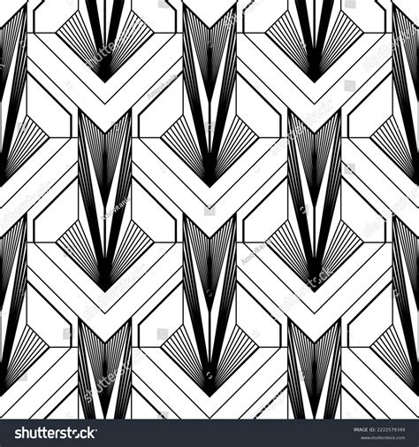 Art Deco Wallpaper Black White Seamless Stock Vector (Royalty Free ...