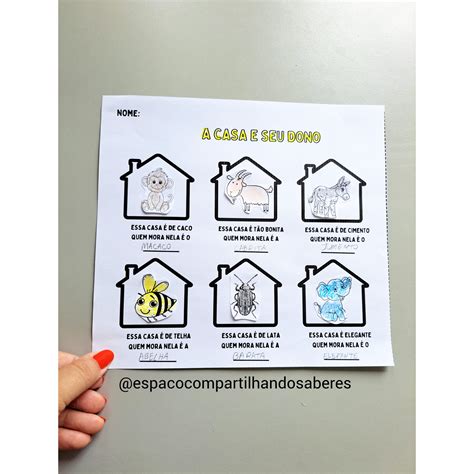 Atividade A Casa E Seu Dono Educação Infantil - 10