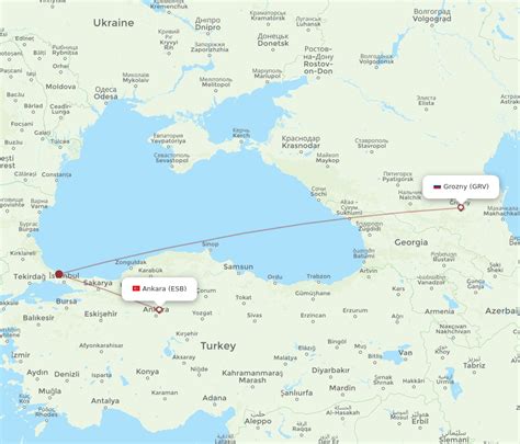 Flights From Ankara To Groznyy Esb To Grv Flight Routes