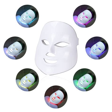 Máscara Led 7 Cores Tratamento Facial Fototerapia Shopee Brasil