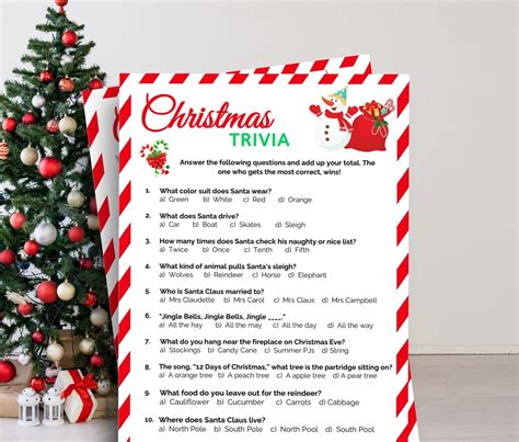 Christmas Trivia Games, Fun Christmas Printable Games for Kids ...