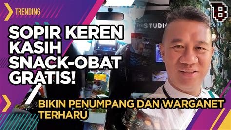 Cerita Sopir Taksi Sediakan Snack Dan Obat Gratis Untuk Penumpang