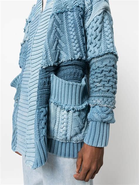 Greg Lauren Patchwork Knit Cardigan Farfetch