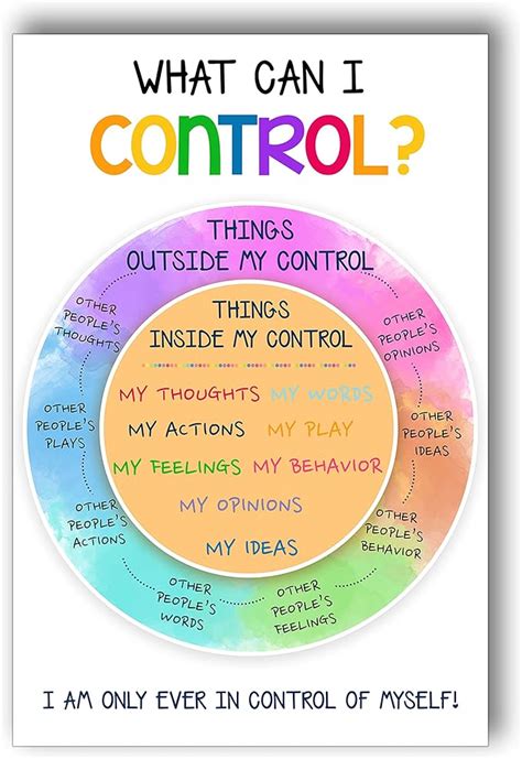 What Can I Control I Am Only Ever In Control Of Myself Poster Mental