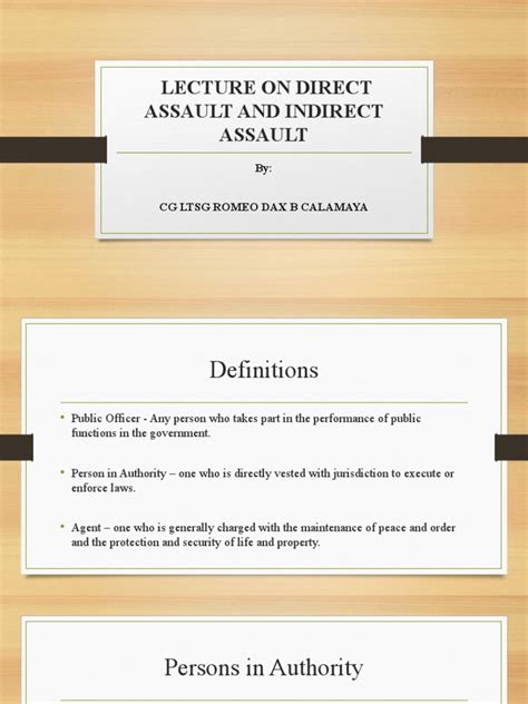 Direct Assault And Indirect Assault Download Free Pdf Assault Justice