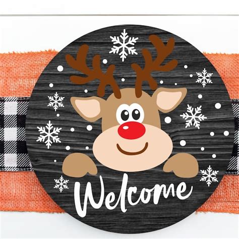 Reindeer Sign Etsy