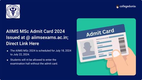 Aiims Msc Admit Card Issued At Aiimsexams Ac In Direct Link Here