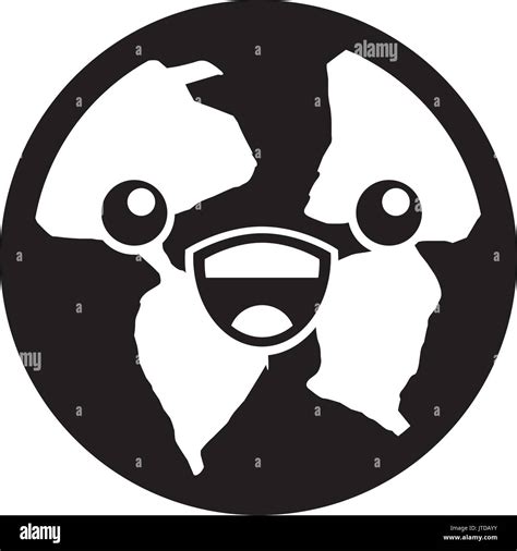 El Carácter Mundial Del Planeta Tierra Kawaii Imagen Vector De Stock Alamy