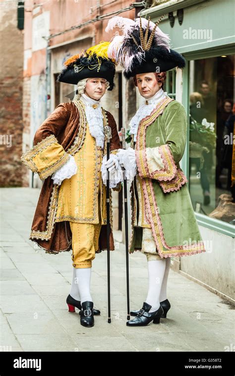 portrait of two medieval aristocratic noblemans in Venice Stock Photo ...
