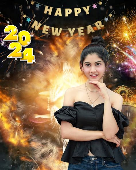 Girl Snapseed Happy New Year Background Cbeditz