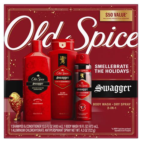 Old Spice Swagger Holiday Mens T Pack With Body Wash Dry Spray