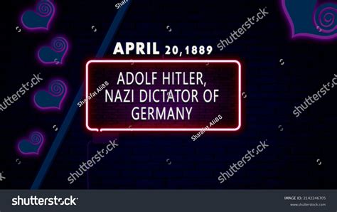 Month April 20 1889 Adolf Hitler Stock Illustration 2142246705 ...