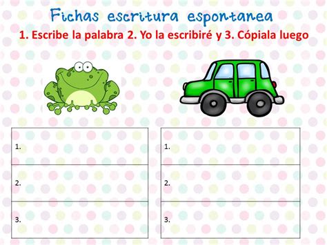 Nuevas Fichas Para Trabajar La Escritura Espontánea En Infantil Y