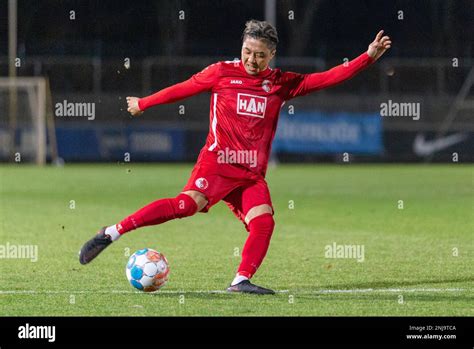 Rintaro Yajima From Berliner AK 07 Shoots At Goal During The Match