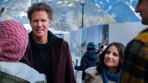 downhill review  ferrell  julia louis dreyfus hit  slopes