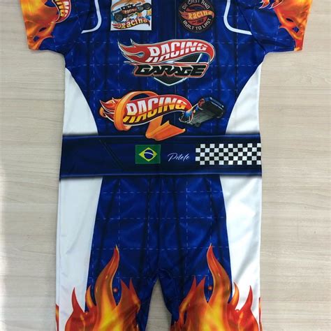 Fantasia Piloto Hot Wheels Anos Pp Elo Produtos Especiais