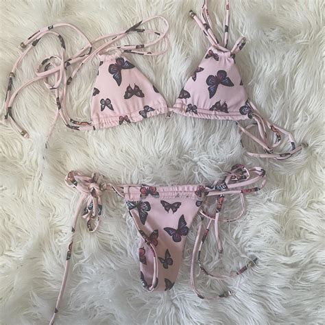 Fashion Nova Butterfly Bikini Set No Paypal Depop