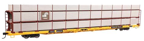 Walthers 89 Flatcar W Tri Level Shielded Auto Rack Ready To Run