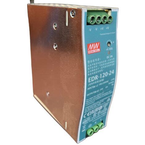 MeanWell EDR 120 24 Alimentatore Guida DIN 120W 24V 5A Input 220V E 110V