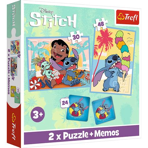 Puzzle Memos 2w1 Lilo Stitch Wesoły Dzień Trefl