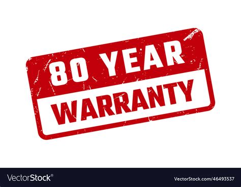 Year Warranty Rubber Stamp Royalty Free Vector Image