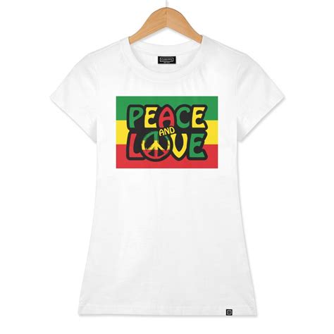 Discover «peace And Love With Reggae Colors Numbered Edition Womens