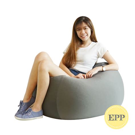 Flexa Spandex Bean Bag By Sg Beans Grey Epp Beans Filling Dt