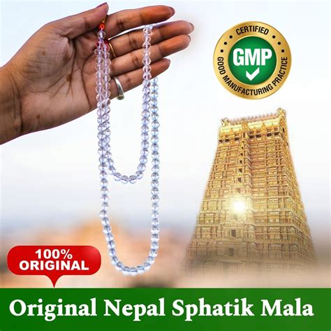 Original Sphatik Mala Mm With Certificate