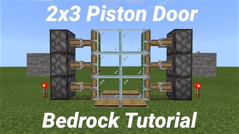 How To Build A 2x3 Piston Door Minecraft Tutorial Youtube