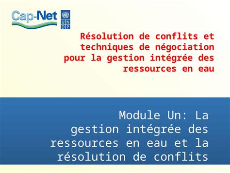 Ppt R Solution De Conflits Et Techniques De N Gociation Pour La