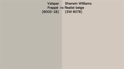 Valspar Frapp B Vs Sherwin Williams Realist Beige Sw