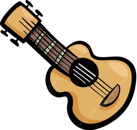 Guitar Clip Art Cartoon Illustration Comic Ukulele Graphic Vector