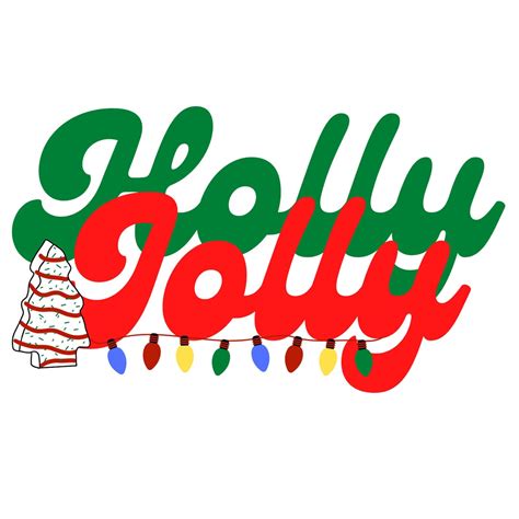 Christmas Holly Jolly Little Debbie Tree Cake Digital Design Png Etsy