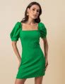 Vestido Linho Tuar Verde Sostiqs