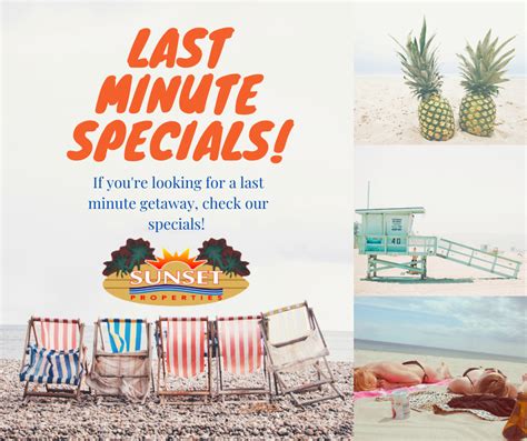 Last Minute Deals | Sunset Properties