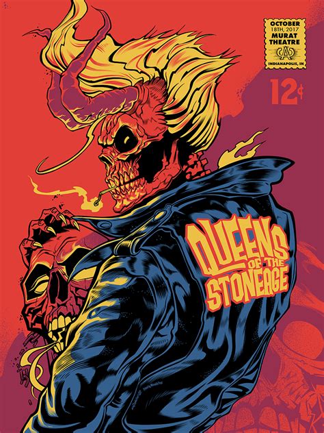 Queens Of The Stoneage Gig Poster On Behance