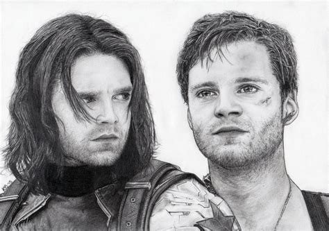 Print Bucky Barnesthe Winter Soldier Sketch Etsy Australia