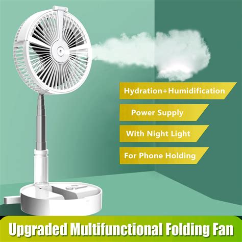 Portable Folding Hydrating Fan Usb Electric Fan Multifunctional Humidifying Water Spray Fan