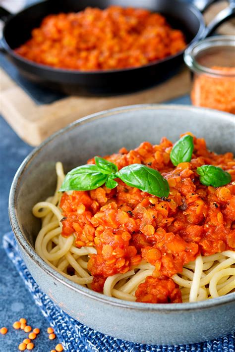 Rote Linsen Bolognese Ganz Einfach Gaumenfreundin