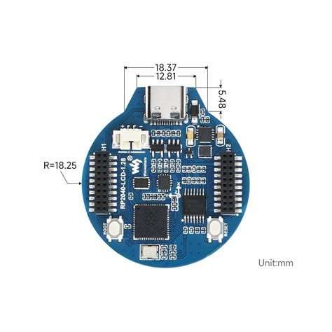 Waveshare Rp Lcd Board With Inch Round Display And Imu