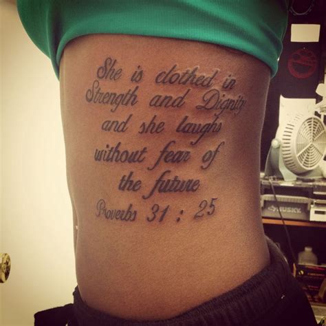 Proverbs 31:25 Side Tattoo 😍 | Proverbs 31 tattoos, Tattoos, Piercing ...