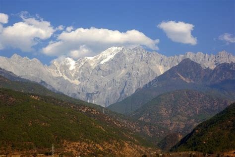 Jade Dragon Snow Mountain Lijiang Yunnan Province China Stock Photo