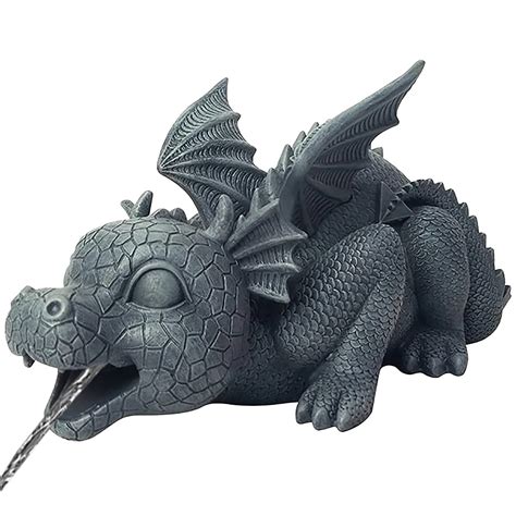 Fountain Dragon Statue Resin Spouting Water Dragon Sculpture Weatherpr ...