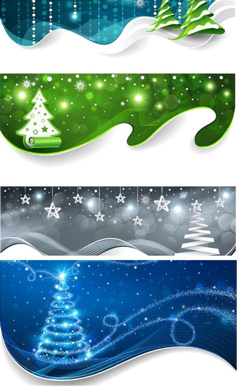 Christmas tree banners vector | Banner vector, Christmas vectors, Free ...